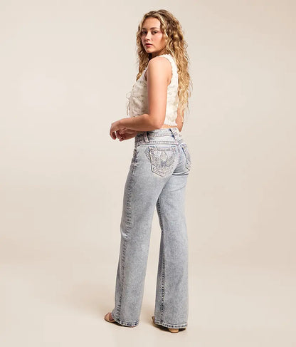 Low Rise Wide Stretch Jean