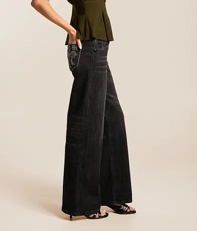 Low Rise Wide Leg Stretch Jean