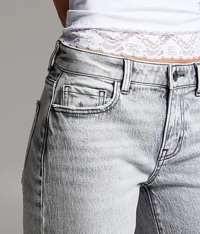 Taylor Low Slung Wide Leg Stretch Jean