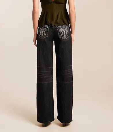 Low Rise Wide Leg Stretch Jean